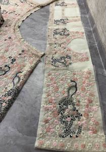 Lehenga pour femmes avec dupatta, tissu en faux georgette, broderie de sequins, coupe ajustée, pour les mariages festifs d'été, à porter toute l'année - Product Image 2