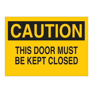 Señal de Advertencia: Puerta Debe Mantenerse Cerrada para Seguridad Industrial y de Laboratorio - Product Image 2