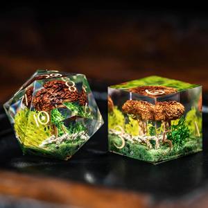 Dés en résine pour la logistique mondiale de la chaîne d'approvisionnement, dés polyédriques en résine pour le jeu de rôle professionnel sur table, accessoires de jeu en gros - Product Image 1