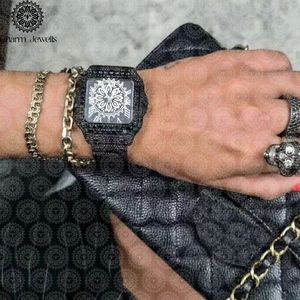 Charm_Jewells Luxury Stainless Steel <b>Watch</b> Round Case 40mm Analog Quartz <b>Diamond</b> Encrusted Buckle Women's Fashion - Product Image 2