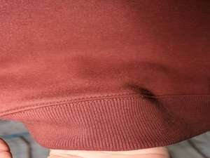 Sudadera LUTHERAN BROWN con cuello alto, 100% BLANCA, con apliques bordados, cuello ancho, hilos finos. - Product Image 4