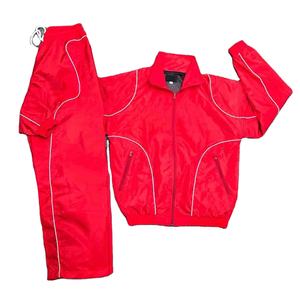 Conjuntos de Chaquetas y Pantalones Deportivos de Nailon Personalizados, Chaquetas Deportivas de Nailon Más Gruesas con Logotipo Bordado Personalizado, Patrón Sólido, Conjuntos Deportivos para Hombre - Product Image 1