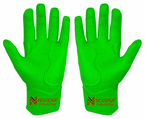 Professional Manufacturer High Quality Leather Baseball Batting Gloves Anti-Slip Standard Fit Customized Colors Logo <b>Hook</b> Loop - Product Image 2