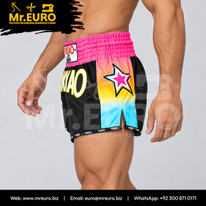 Herren Maßgefertigte Muay Thai MMA Shorts Sublimationsdruck Atmungsaktiv Schnelltrocknend 100% Polyester - Product Image 4