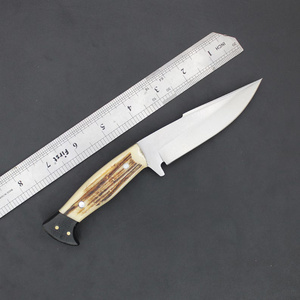 A&M ENTERPRISES Premium Stainless Steel Fixed Blade Drop Point Utility Skinner <b>Knife</b> Natural <b>Bone</b> <b>Handle</b> Leather Sheath <b>Knife</b> - Product Image 5