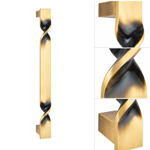 Poignée de porte principale à double torsion avec finition antique mate pour portes d'entrée résidentielles, quincaillerie intérieure et architecturale - Product Image 1
