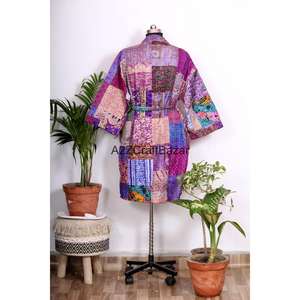 Robe kimono en coton pour femmes, imprimé floral, douce, respirante, légère, luxueuse, pour l'hiver - Product Image 6