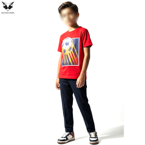 เสื้อยืดเด็กผู้ชายผ้าฝ้ายออร์แกนิคเป็นมิตรกับสิ่งแวดล้อม เนื้อผ้านุ่ม ระบายอากาศได้ดี เสื้อยืดเด็กเรียบง่าย รับทำแบรนด์ สินค้าคุณภาพดี เสื้อเด็กผู้ชายสำหรับฤดูร้อน - Product Image 5