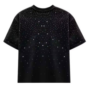 เสื้อยืดผู้ชายดีไซน์ใหม่ ตกแต่งด้วยคริสตัล ขนาดโอเวอร์ไซส์ ผลิตจากผ้าฝ้าย 100% คุณภาพสูง สวมใส่สบาย ระบายอากาศได้ดี เป็นมิตรต่อสิ่งแวดล้อม วางจำหน่ายออนไลน์ - Product Image 1