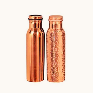Pure <b>Copper</b> <b>Drinking</b> Water <b>Bottle</b> | 100% <b>Copper</b> Leakproof Hammered & Plain Design Ayurvedic Health Durable Storage <b>Bottle</b> - Product Image 3