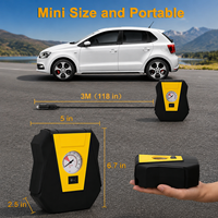 Mini Cordless ABS Tire Air Compressor Pump with Smart Pressure Monitoring Fast Inflation for Car Motorcycle Bicycle