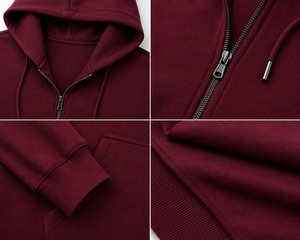 Sweat à capuche zippé confortable pour homme, conçu avec un tissu doux au toucher et un style moderne, idéal pour les modes de vie actifs et décontractés. - Product Image 6