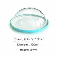 Dôme à sushi de 5,5 pouces, couvercle transparent en polycarbonate (PC) de qualité alimentaire, épaisseur 3 mm, utilisation pour les boissons, personnalisable, matériau recyclé