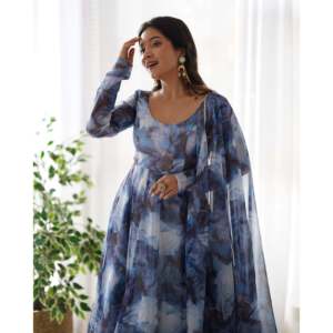 ชุด anarkali XS ขนาดพิเศษพร้อมที่กักและ dupatta สำหรับงานปาร์ตี้ - Product Image 4