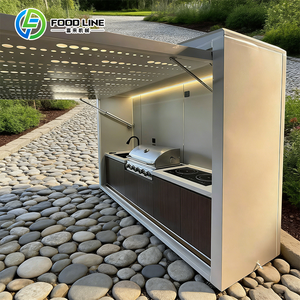 Ensemble de cuisine extérieure modulaire, cuisine extérieure noire, cuisine extérieure en acier inoxydable, barbecue modulaire - Product Image 4