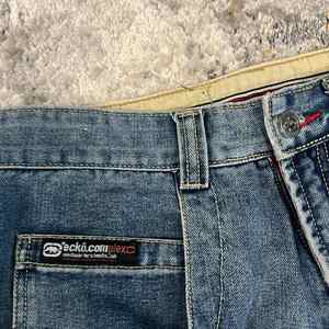 Jeans en denim à jambe large sur mesure, coupe ample, style streetwear décontracté pour hommes et femmes, OEM ODM - Product Image 6