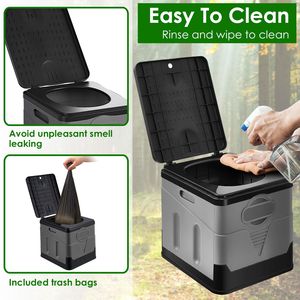 WC Portatile Moderno con Borsa per il Trasporto e Coperchio Pieghevole per Campeggio e Uso Interno - Product Image 3