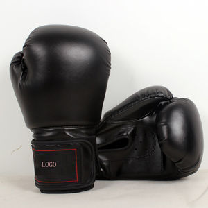Nouveaux gants de boxe noirs pour hommes, personnalisables avec logo, en cuir de vachette 16 OZ, pour la boxe et le combat. - Product Image 5