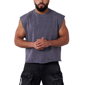 Débardeur Homme Premium Noir Sans Manches Col Rond Tricoté Couleur Unie Style Décontracté 2026 - Product Image 2