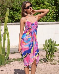 Women Tropical Style Sheer Chiffon <b>Sarong</b> <b>Wrap</b> Bikini Beach Cover Up - Product Image 2