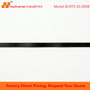 Ruban satiné noir simple face de 6 mm pour boîtes à montres, pochettes cadeaux, décorations de scrapbooking, corsages, attaches DIY, rouleaux - Product Image 6