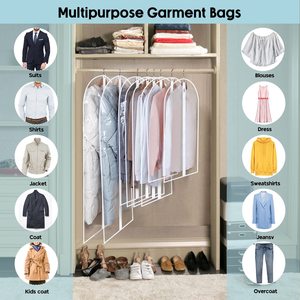 Bolsa de Tela para Ropa, Ligera, Transparente, con Cierre Completo, Bolsas para Trajes de PEVA, a Prueba de Polillas, Transpirable, Impermeable, Protector de Polvo, Tamaño Personalizado - Product Image 4