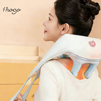 Masseur sans fil pour le cou et les épaules - Têtes de massage en silicone souple 6D, s'adaptent à toutes les tailles de cou, idéal pour les employés de bureau