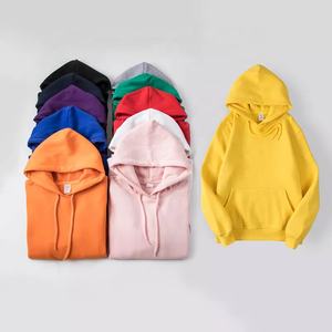 Pull-over à capuche en coton unisexe Sweat-shirt uni d'hiver avec logo personnalisé brodé OEM Design pour l'entraînement sportif Gym tricoté - Product Image 1