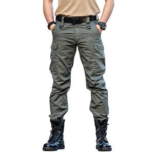 Pantalons d'extérieur coupe régulière multi-poches randonnée chasse tactique décontracté cargo pantalon ripstop pour hommes. - Product Image 1