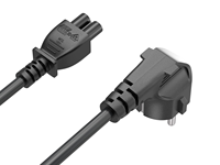 Câble d'alimentation SYONG à prix d'usine, 1,8 m, CEE 7/7 vers IEC320 C5, coudé, type Schuko européen, pour ordinateur portable, 18AWG 10A/250V