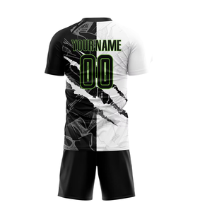 Uniforme de Fútbol Personalizado con Pantalones Cortos, 100% Poliéster, Impresión por Transferencia de Calor, Ropa Deportiva Transpirable para Clubes de Fútbol y Escuelas - Product Image 2