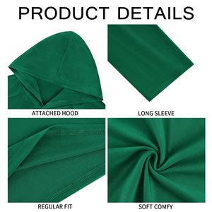 Sudaderas con capucha de corte holgado 100% poliéster spandex personalizadas con su propio logotipo, sudaderas unisex. - Product Image 6