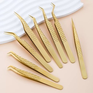 Pince à épiler en acier inoxydable avec logo personnalisé, pointe en fibre pour extensions de cils, antistatique, outil durable pour les cils - Product Image 5