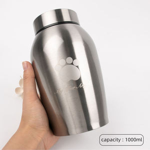Urna para Mascotas de Acero Inoxidable de 1000 ml, Recipiente Conmemorativo para Cenizas de Perros con Grabado de Huella, Diseño Rectangular Moderno, Metal Duradero - Product Image 4