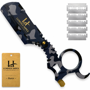 Navaja de Afeitar Recta JRL Dorada, Herramienta de Afeitado de Alta Calidad, Logotipo Personalizado, Empaque a Color - Product Image 2