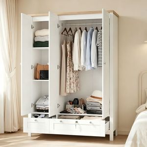 Chester Dresser/<b>Storage</b> Cabinets/<b>Lockers</b> Hall Tree Durable Rolling Wardrobe - Product Image 1