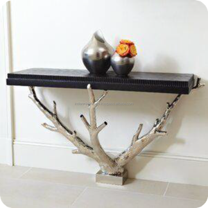 PAGODA-mesa lateral de hierro forjado con tapa de mármol - Product Image 2