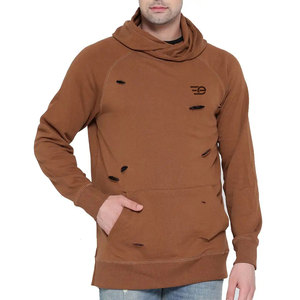 Sweat-shirts déchirés pour hommes, streetwear urbain, pull décontracté, doux, tendance, à porter au quotidien - Product Image 1