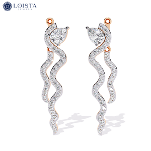 Pendientes de Diamantes Cultivados en Laboratorio con Corte Redondo y Bug Cut en Oro Blanco de 14K para Mujer, Regalo de Lujo Certificado para Boda, Aniversario, Elegante - Product Image 2