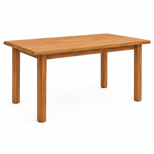 Mesa de Comedor Rectangular Minimalista de Teca con Patas Cónicas, Diseño Escandinavo, Duradera, Ecológica, Impermeable, Moderna y Estable para el Hogar - Product Image 2