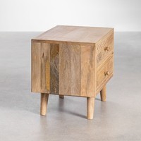 Table de chevet en bois de mangue Vandana Nova Cresta
