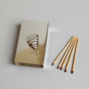 Custom Design Modern Gold Eco-Friendly Durable Brass Safety Water Resistant Recyclable <b>Matchbox</b> Cover Luxury Engraved Logo Bulk - Product Image 1