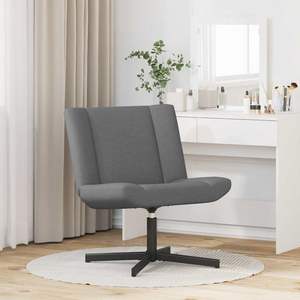 Silla Giratoria de Tela Gris Oscuro de 63 x 75 x 76 cm para Sala de Estar - Product Image 3