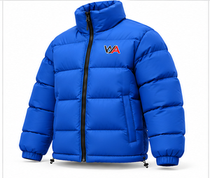 Chaqueta Acolchada para Hombre, Personalizada al por Mayor, Color Azul Cobalto, Gruesa, Térmica, con Cuello Alto, para Invierno, OEM - Product Image 5