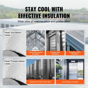 Rouleau d'isolation en aluminium double réfléchissant 300 po X 48 po X 1/8 po Noyau de mousse Barrière radiante Matériau d'isolation thermique - Product Image 6