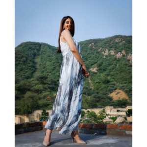 Ensemble de costume à volants en tissu de chiffon pur blanc tie-dye pour femmes, taille XS - Product Image 1