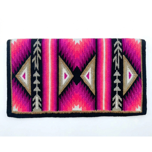 Hand woven 100% New Zealand wool western saddle blanket for horse riding sports and competition <b>equestrian</b> products - Product Image 1