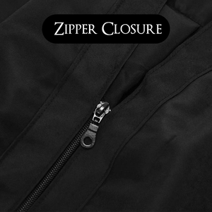 Men's <b>Black</b> Sleeveless Zipper <b>Vest</b> with Pockets Winter Stand Collar Solid Casual Outer Wear Front Logo Regular Length - Product Image 6