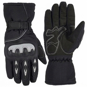Black Leather Motorbike Racing <b>Gloves</b> Full Finger Waterproof Breathable Touchscreen Wrist <b>Gloves</b> for Outdoor Sports - Product Image 3