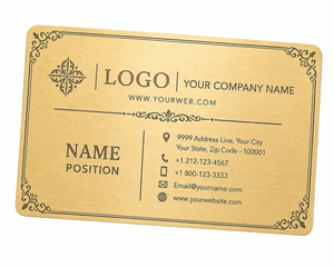 Plaque de nom en laiton personnalisée, impression numérique rectangulaire, gravure au laser, carte de visite, design de logo moderne pour cadeau d'entreprise - Product Image 2